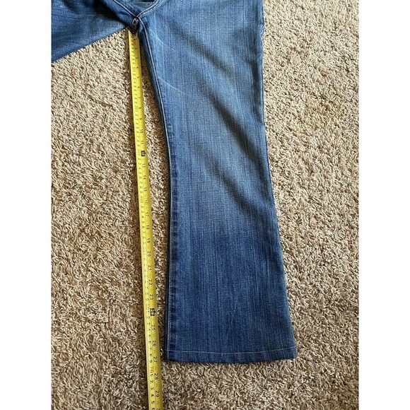 VINTAGE ZENA Jeans Bootcut Mid Rise Embroidered Floral Womens Size 8 Cot… - Picture 9 of 10